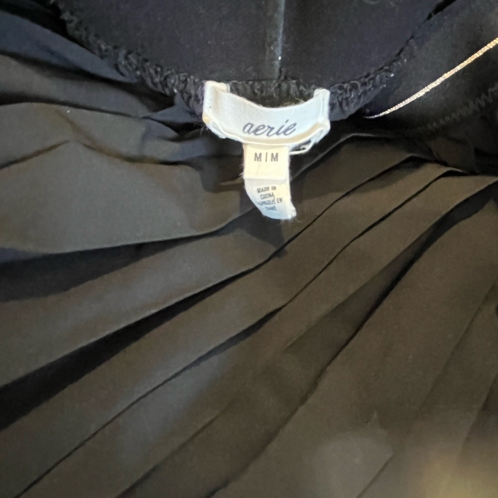 Aerie Elegant Black Pleated Skirt - Picture 4 of 4